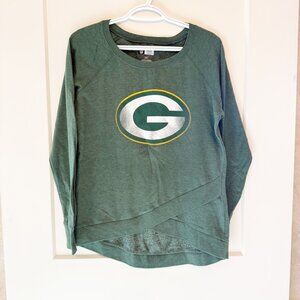 Green Bay Packers Womens Long Sleeve Pullover M NFL Team Apparel Green Heathered